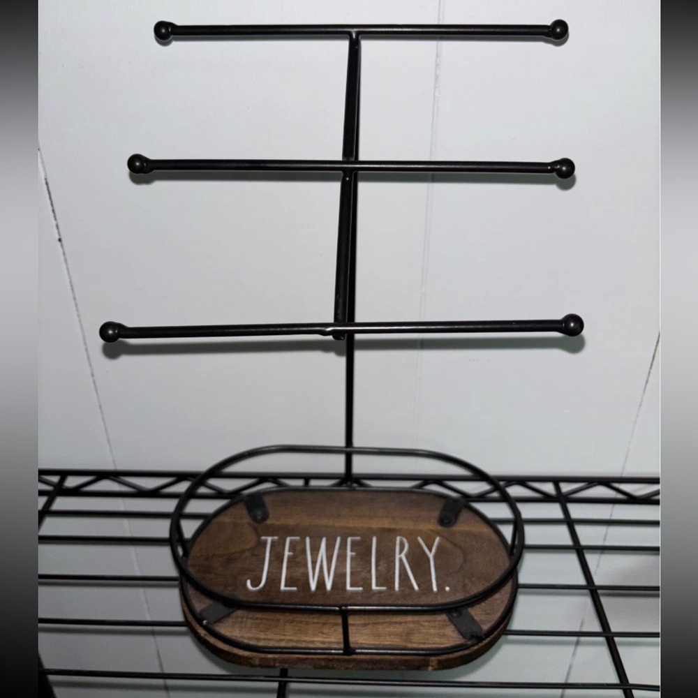 Rae Dunn Black and Brown Jewelry Organizer
